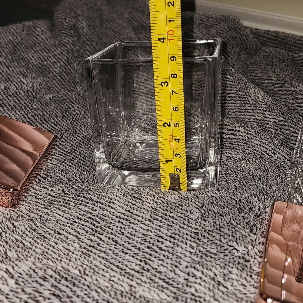 Glass Bathroom Canisters. (Set of 2)